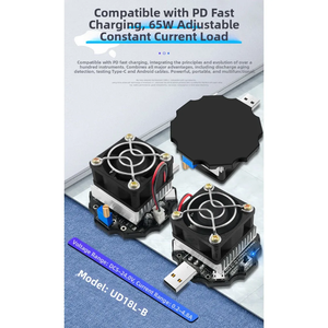 Testeur de charge électronique 65W USB DC5-24V Type-C Voltmètre Testeur de capacité de décharge de batterie Testeur de charge à courant constant - Product Image 5