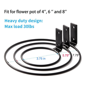 Bitki tutucu halka duvara monte saksı askıları Metal bitki standı askılı destek sepet kanca - Product Image 3