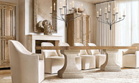 Fauteuil de salle à manger Parson moderne et luxueux, rembourré, avec dossier arrondi, pour la maison, l'hôtel, la cuisine, le restaurant