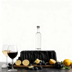 Bouteilles en verre rondes de 1000 ml personnalisées avec <span class=keywords><strong>bouchon</strong></span> en liège pour whisky, vodka, gin – Vente en gros directe usine Chine - Product Image 2