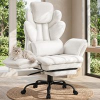 Chaise de jeu grande taille et robuste pour 180 kg, chaise de bureau avec repose-pieds et support lombaire ergonomique à ressorts ensachés, dossier haut 3D
