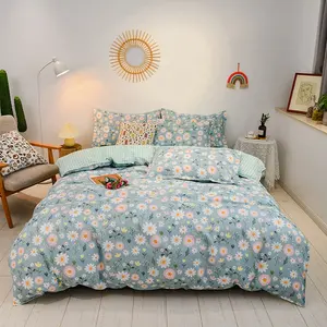 Polyester Peach Skin Cute Printing Duvet Cover Set Bed Sheets Set Bedding Bed Sheet Bedding Set