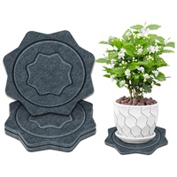 Sous-verres en feutre PET absorbant l'eau, épais, pour plantes, plateau anti-goutte pour pot de fleurs, tapis de protection pour plantes d'intérieur, pour table, surface de sol