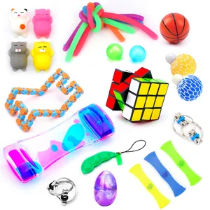 2021 Anti stres topları kutusu kiti paketi duyusal 30 çocuk paketi duyusal stres stres oyuncakları seti