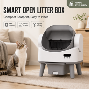 Wholesale Smart Cat <strong>Litter</strong> <strong>Box</strong> MBC-ICB024 | Eco-Friendly Square 65L Large Capacity ABS | Automatic Cleaning Odor Control Easy - Product Image 5