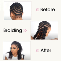 Extensions de cheveux brésiliens Remy Kinky Straight, directement de l'usine, pour tressage au crochet pré-bouclé sans nœuds, couleurs plus foncées uniquement