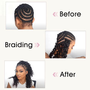 Factory Direct Brasilia nische verworrene gerade Remy Haar verlängerung Feder häkeln Pre-Looped Knoten loses Flechten Dunkle Farben Nur Haare - Product Image 5