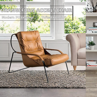 Fauteuil en cuir luxueux Orangefurn, application moderne pour appartement, hôtel, salon, chambre à coucher, chaises d'appoint