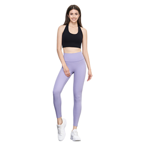 Pantalones de Yoga Fitness de cintura alta personalizables para mujer, mallas de sensación desnuda ligera <span class=keywords><strong>con</strong></span> piernas de pantalón a medida, se pueden personalizar - Product Image 1