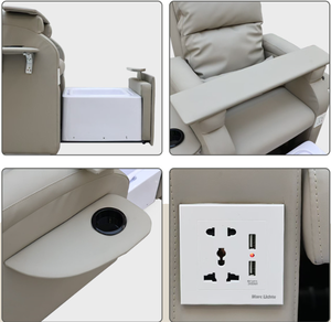 Luxury Nail Salon Furniture Electric Manicure Pedicure Chair with Massage Features Pedicure Spa Chair With <b>Stool</b> - Product Image 4
