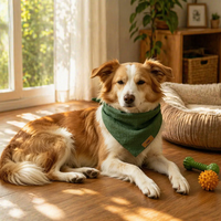 Bandana pour chien à carreaux de créateur, logo personnalisé, en coton, écharpe pour animal de compagnie, réglable, violet et marron, faible MOQ, respirant, léger, vente en gros