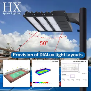 Pencahayaan Olahraga Stadion Anti Silau Terpolarisasi Lampu Lapangan Badminton Tahan Air Luar Ruangan Lampu Sorot Lapangan Tenis Led