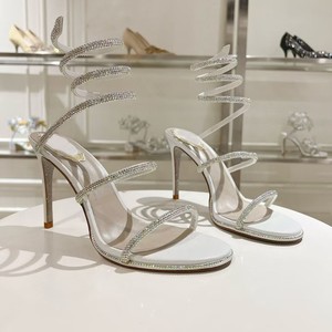 Sandales de mariage à talon aiguille style <span class=keywords><strong>français</strong></span>, en soie ornée de cristaux serpentins, style européen et américain, collection 2026 - Product Image 3