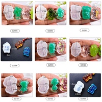Variété animale du zodiaque chinois personnalisable de moule en silicone pour pendentif d'art en résine