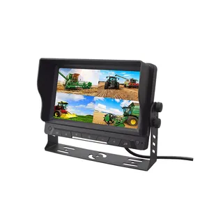 7 אינץ TFT LCD צג למשאית אוטובוס ניטור פיצול תצוגת 4 ערוצי מצלמה מערכת