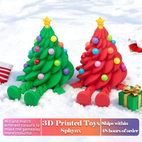 Modèle d'arbre de Noël imprimé en 3D, ornement de bureau créatif, décoration de Noël originale pour la maison, décoration de chambre, artisanat en plastique