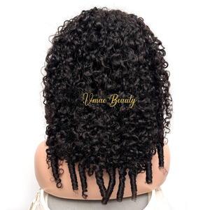Vmae Việt kỳ lạ afro kinky burmese xoăn <span class=keywords><strong>U</strong></span> V phần tóc giả thô máy tóc con người lật hơn nửa tóc giả xoăn cho phụ nữ da đen - Product Image 1