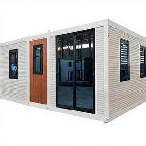 Serra Moderna Portatile in Container da 40 Piedi con Porta in Legno Bianco Traspirante e Finestre Nere Personalizzabile per Camera da Letto o Ufficio - Product Image 1