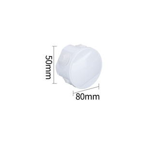 80x50mm IP65 <b>Waterproof</b> Round Junction <b>Box</b> ABS Plastic Pre-drilled 4 Holes with Rubber Plugs Outdoor <b>Electrical</b> Enclosure - Product Image 5