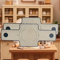Tapis de cuisson rectangulaire confortable pour four hollandais 64*27CM, avec double poignée, pour pain, qualité alimentaire, autre matériau, modèle S