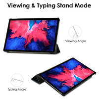 Étui de protection rigide en PC pour tablette Lenovo Tab Pad P11/M10 FHD Plus/M10 HD2e génération avec fonction veille/réveil automatique et support pliable à trois volets, design dessin animé