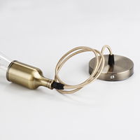 Offre Spéciale aluminium Edison ampoule E27 couvercle à vis intérieur bouteille forme douille de lampe douille avec fil