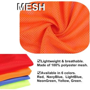 2025 Paquete de 12 camisetas de malla numeradas/en blanco chalecos Pinnies Scrimmage equipo práctica ropa de gimnasia - Product Image 5