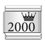 Crown Year Pattern Italian Modular Bracelet Titanium Steel Laser <b>Engraved</b> <b>Bangle</b> Unisex Gift Accessory - Product Image 3