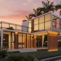 Nouvelle Villa Capsule de Luxe Préfabriquée à 2 Étages, Structure en Acier Traditionnelle, Écologique, Grande Cabane en Forme de Pomme, Maison Capsule
