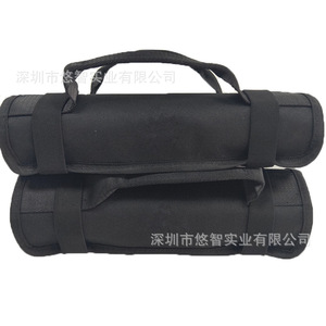 Custom-made large-capacity <b>tool</b> bag made of Oxford cloth and canvas with a waterproof bottom, foldable hardware bag, handheld - Product Image 1