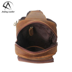 Bolso Bandolera Retro de Cuero Genuino de Vaca de Fábrica Andong para Hombre, Bolsos de Hombro de Cuero Crazy Horse, Bolso de Mano para Hombre para Actividades al Aire Libre - Product Image 4