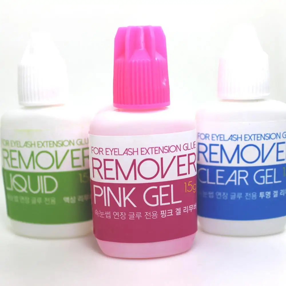 Best adhesive remover Gel Remover 15ml for Eyelash Extensions Eyelashes pink/Liquid /white lash Remover