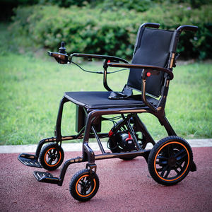 Fauteuil roulant électrique confortable et pliable en fibre de carbone à frein électromagnétique absorbant les chocs adapté aux personnes handicapées et aux personnes âgées - Product Image 2