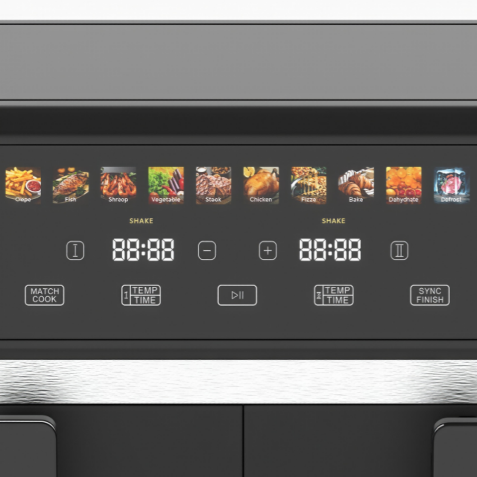 200 Adjustable Temperature Double Basket Air Fryer - Image 3