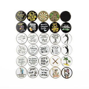 Vente en gros de marqueurs de balle de golf amovibles, marqueurs de golf gravables, marqueurs de putting magnétiques en émail - Product Image 1