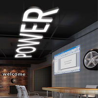 Lettres lumineuses LED 3D personnalisées en aluminium à éclairage frontal pour publicité, idéales pour salles de sport, centres de fitness, clubs d'exercice, et plafonds de taxis.