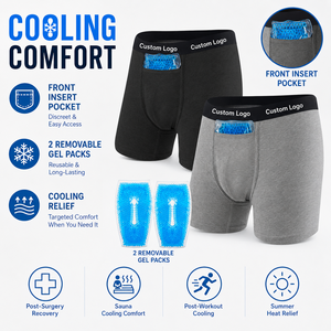 Inserti Riutilizzabili di Tendenza: Impacco Freddo per Testicoli, Supporto Testicolare, Sollievo dal Dolore, Slip Boxer Rinfrescanti, Biancheria Intima Rinfrescante per Sauna - Product Image 1