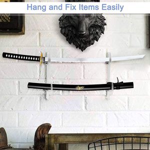 Miễn Phí Mẫu Tường Gắn Kết Thanh Kiếm Móc Có Thể Điều Chỉnh Acrylic Samurai Thanh Kiếm Hiển Thị Chủ Đối Với Katana Wakizashi Tanto Genji Thanh Kiếm Móc Áo - Product Image 2