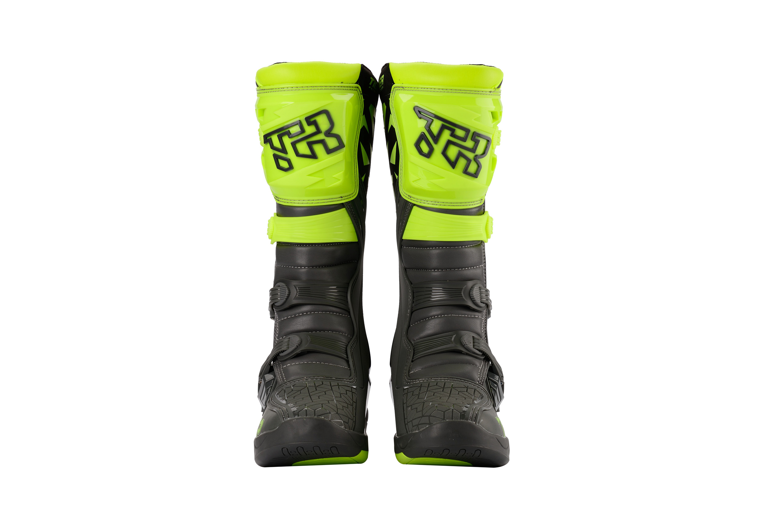 TR Tiger 2022 MTR-T2 Gray Fluorescent Green Motocross Boots