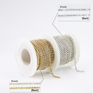 Стразы SS4, SS6, SS8, 10 ярдов, с мотивами, пришивные, на стеклянной цепочке с креплением-когтем, для сумок и одежды, с вышитыми узорами - Product Image 3