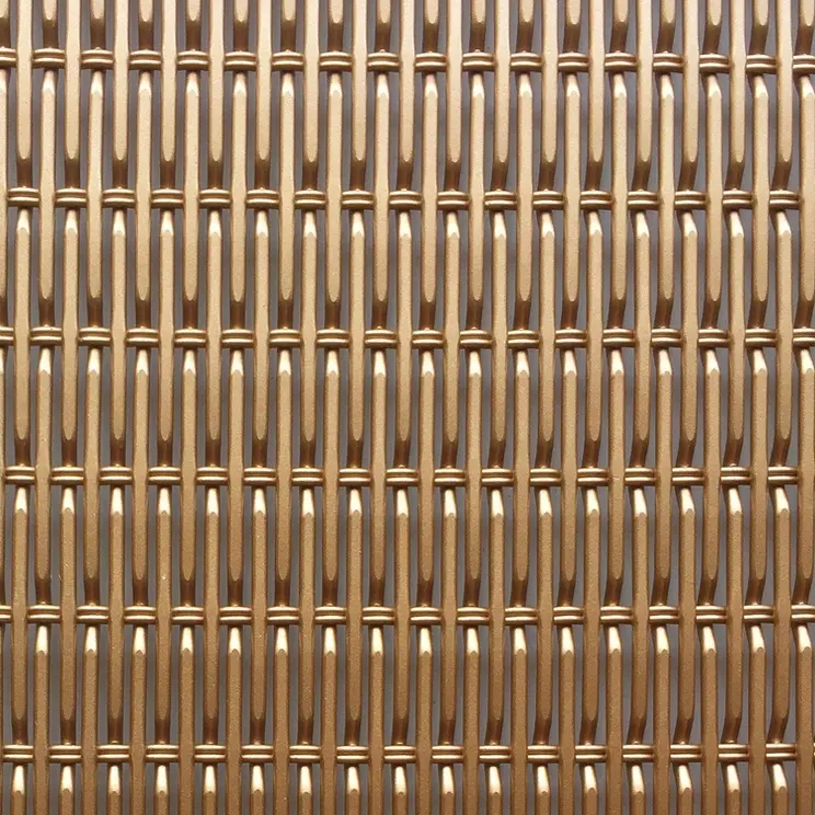 Malla de aluminio Alambre tejido arquitectónico Malla de metal Corte Decoración interior, Malla de alambre tejida Tejido liso 8-14 Días 2mm ISO9001