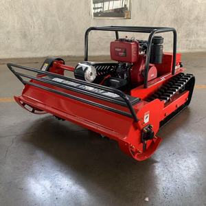 Venta caliente CE Control remoto Cortacésped Granja Jardín Autopropulsado Control remoto Cortacésped Arranque eléctrico Crawler Cortacéspedes robóticos - Product Image 3