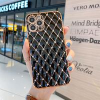 Étui de téléphone portable pour femmes en TPU de luxe avec design diamant doré, antichoc, pour 13/12/11 Pro Max/X/XR/XS Max/7/8 Plus