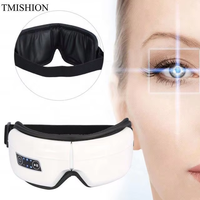 Masseur oculaire chauffant avec vibration et compression d'air, masque de soin des yeux rechargeable pour soulager la fatigue, les cernes et les poches