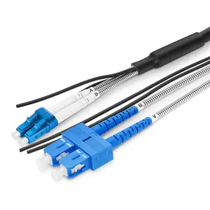 LC/SC çift yönlü tek modlu 9/125 2 çekirdekli fiber yama kablosu 3m LSZH yama kablosu