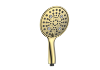 L'ensemble d'accessoires de robinet de salle de bain à économie d'eau à haute pression comprend un pommeau de douche plaqué et une douche à main pour une utilisation dans la salle de douche de l'hôtel