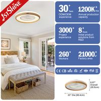 Ventilateur de plafond 1stshine de qualité supérieure, style luxueux, haut de gamme, écologique, confortable, résistant au vent, avec éclairage LED