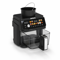 Friteuse à air multifonctionnelle sans huile au design moderne, écran tactile, pot en verre facile à nettoyer, friteuse à air intelligente pour la cuisine à domicile