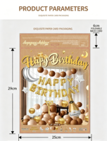 Ensemble de décoration pour fête d'anniversaire, bannière de vœux d'anniversaire, ballons, toile de fond, scène adaptée pour la cérémonie du 18e anniversaire