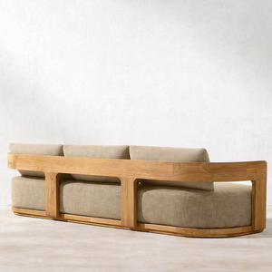 Muebles de Exterior Modernos, Juego de Sofás de Madera para Jardín, Resistentes al Agua, con Brasero, Sofás de Teca para Patio de Hotel, Juego de Sofás de Lujo para Jardín - Product Image 4